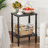 LUCKNOCK Small Side Table for Small Spaces, Vintage End Table, Narrow Couch Side Table with Storage, Skinny Nightstand