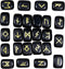 TUMBEELLUWA Energy Black Obsidian Rune Stones Set - Engraved Elder Futhark Alphabet for Divination, Meditation