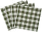 Buffalo Check Dinner Table Napkins, 4 Pack, Sage - 17" x 17" Premium Quality Plaid Cloth Napkins, Machine Washable