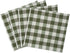 Buffalo Check Dinner Table Napkins, 4 Pack, Sage - 17" x 17" Premium Quality Plaid Cloth Napkins, Machine Washable