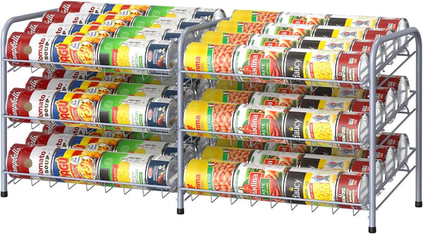 MOOACE Can Rack Organizer, 2 in 1 Can Storage Dispenser, Holds up to 72 Cans, Pantry Kitchen Cabinet
