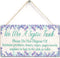 Buslint We Use A Septic Tank Please Do Not Dispose of. - Polite and Informative Septic Tank Sign Functional Interior Toilet Sign Wooden Hanging Sign 6" X 12" BLTSA-12 (Navy-114)