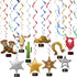 Western Party Decorations Pack, 30Ct Hanging Swirls Foil Swirls for Cowboy Theme Birthday Baby Shower Decor
