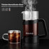 Sivaphe French Press 34oz, Lightweight Durable High Borosilicate Carafe Maker, 8 Cup Plastic Coffee Press