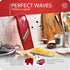 BORNER Wave Waffle PowerLine Vegetable Grater, Quality Made in Germany, Color: Red