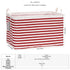 Sea Team Collapsible Canvas Fabric Storage Basket with Handles, Rectangle Waterproof Bin, 16.5 x 11.8 x 9.8 Inches