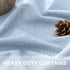 63 Inch 2 52x63 Pitalk Light Blue Curtains for Bedroom Length Panels Linen Blackout Room Darkening Cold Heat Light
