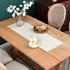 Farmhouse Rustic Faux Linen Table Runner Neutral Beige Table Runners Double Layer
