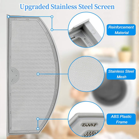 Upgraded WE03X23881 Dryer Lint Screen Filter Replacement for GE Dryer, Stainless Steel Metal Screen with Cleaner Kit