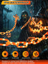 Lights,10.5 175LED Halloween Chain String FT Plastic Chain Orange Light Battery Operated with Memory Timer,Waterproof