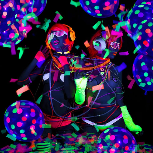10000 Pieces UV Neon Confetti - Blacklight Glow Party Confetti in 5 Colors for Wedding, Bachelorette, Birthday