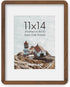 Dreamland 11x14 Picture Frame with Mat for 8x10, USA-Sourced Natural Oak Wood
