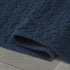 French Connection Nellore Bathroom Rugs, Woven and Beaded, 17" x 28", Navy, Durable Bath Mats