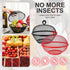 MAQUITA 2 Pcs Summer Mesh Fruit Basket with Lid, Protective Countertop Wire Fruit Bowl for Kitchen