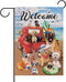 Welcome Summer Dogs Red Truck Beach Garden Flag, Double Sided, Ocean Coastal Nautical Decorative Yard Decor
