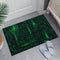 Washable Area Rug, Binary Code Design Entryway Doormat Faux Wool Non-Slip Low-Pile Carpet for Indoor Kitchen Bathroom