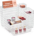 SMARTAKE 29-Piece Drawer Organizer with Non-Slip Silicone Pads, 4-Size Storage Trays for Makeup, Jewelry, Utensils