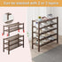 ZHUTIANXIA Closet Closet 3 Bamboo Shoe Rack Organizer for and Entryway - Space-Saving Narrow Shoe Stand - Versatile