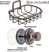 Super Powerful Vacuum Suction Cup Soap Dish - Strong Stainless Steel Sponge Holder for Bathroom & Kitchen (Bronze)
