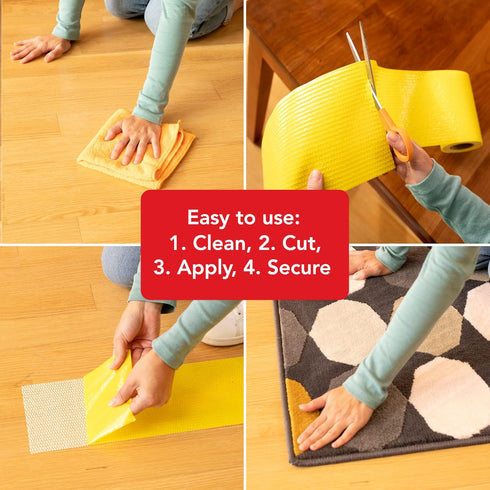 Rug Gripper Tape (6" x 25ft) for Area Rugs and Runners