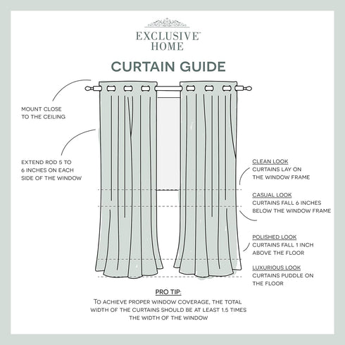 Exclusive Home Canopy Stripe Grommet Top Curtain Panel - 54"x108", Kiwi/Sand, Set of 2