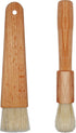 2 Sets Natural Bristles with Wooden Handle Pastry Brushes for Basting Spreading Butter Oil Barbecue Baking Kitchen Cooking by EIKS