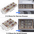 19 x 13 Inches Spice Drawer Organizer, 4 Tier Clear Acrylic Expandable In-Drawer Seasoning Jars Rack for Kitchen
