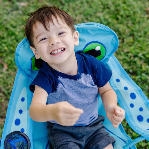 Packaging) Melissa & Doug Sunny Patch Flex Octopus Folding Beach Chair For Kids (Frustration-Free