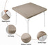 24x24 Inch Square Fitted Stretch Small Table Covers Elastic Card Tablecloth Khaki for Side Accent End Table Cover Khaki