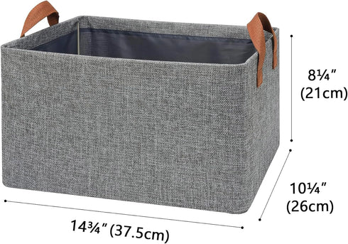 GRANNY SAYS Storage Basket, Large Organizer Bins for Shelves, Closet Storage, 2-Pack with Metal Frame