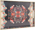 MaAixHom 15.8" x 11.8" Black Plastic Serving Tray with Handles, Bohemian Folk Art