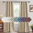 H.VERSAILTEX Linen Blackout Curtain, 96 Inches Long, Thermal Insulated Grommet Drapes, Heather Beige