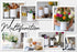 Elegant Ceramic Utensil Holder for Countertop, 7.5"+5.5" Cooking Utensils Organizer Set of 2 (White)