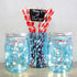 Cornucopia Brands 16oz Plastic Mason Jars, 8-Pack, Blue with Silver Metal Lids, BPA-Free, 2-Cup Capacity