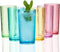 KX-WARE 20-ounce Acrylic Glasses | Set of 6 Multicolor Hammered Style | Dishwasher Safe & BPA Free