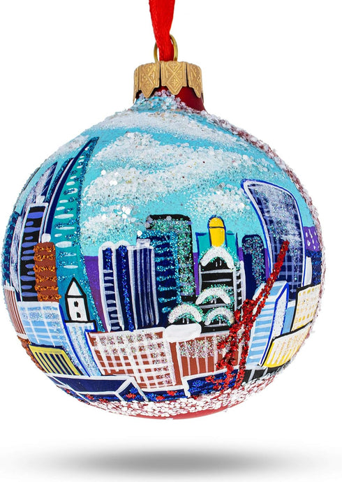 London City, United Kingdom Glass Ball Christmas Ornament, 3.25 Inches