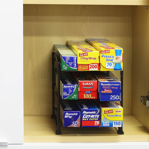 Simple Houseware Bronze Kitchen Wrap Organizer Rack