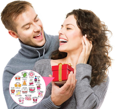 16 Pcs Valentine's Day Magnets, Funny Cute Refrigerator Magnets for Home Decorations, Love Puns Magnets for Valentine's