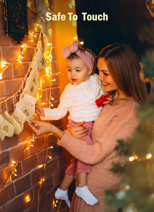 17 50 8 Minetom Christmas String Lights Battery Operated, FT LED Battery Operated Fairy Lights with Timer, Modes