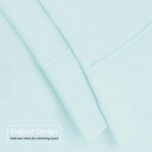 Nestl Body Pillow Cover - Soft Microfiber Lightweight Light Blue Pillowcase, 20x54 Inches, Set of 2