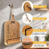 Bamboo Cookbook Stand for Kitchen Counter, Adjustable and Foldable Recipe Book Holder