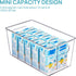 Vtopmart Clear Plastic Pantry Organizer Bins - 6 PCS Food Storage Bins with Handle for Refrigerator, Kitchen,