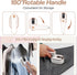 Mini Steam Iron, 970W Portable Steamer for Clothes, 180° Rotatable Handheld Steamer for Home Travel (White)