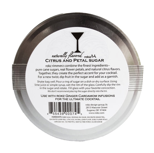 rokz Citrus & Petals Cocktail Sugar Rimmerz - 4 Ounce