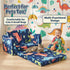 2-in-1 Kids Couch Sofa Toddler Sofa Dinosaur Foldable Toddler Couch Bed Flip Open Kids Chair for Playroom Bedroom Gift