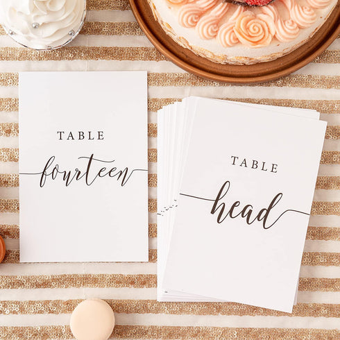 Crisky Table Number Cards 1-30, Black Double-Sided Design for Wedding, Anniversary, Birthday Party, 4 x 6 Inch