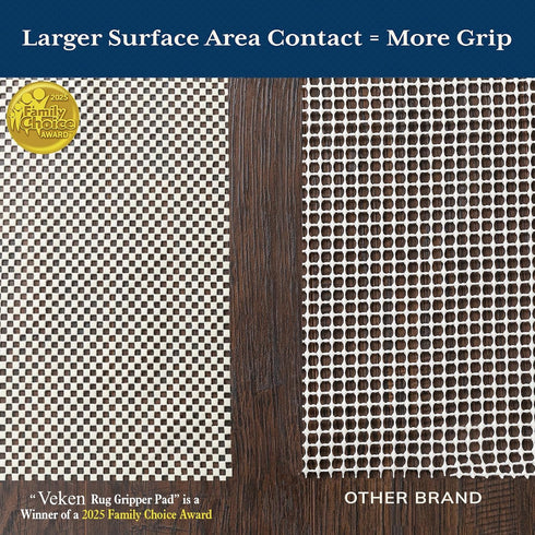 Veken 8x10 Ft Non Slip Rug Pad Gripper for Hardwood Floors, Thick Rug Grippers for Tile Floors, Keep Your Rugs Safe