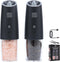 Electric Salt and Pepper Grinder Set Gravity Tilt-to-Grind, USB-C Rechargeable, Adjustable Ceramic