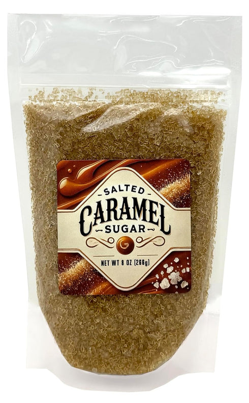 crait SALTED CARAMEL Flavored Sugar - 8 Ounce Resealable Bag Use in