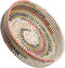 SOUJOY 12'' Woven Seagrass Serving Tray, Rattan Serving Tray, Handmade Round Ottoman